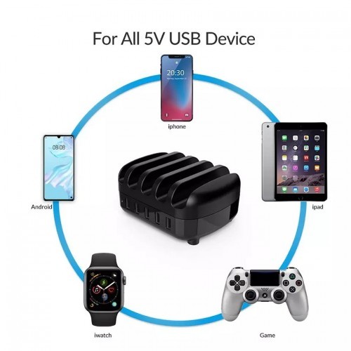 Charger Station 5 USB Ports Dock